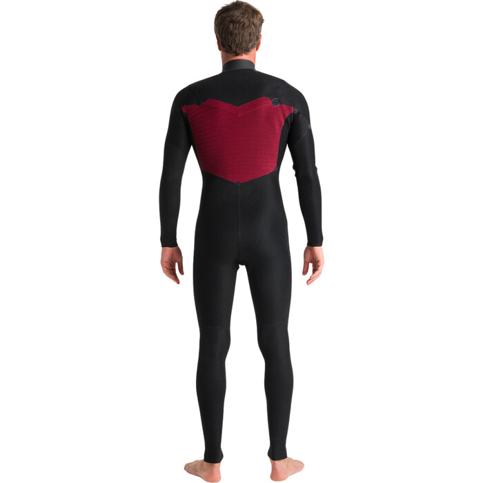 2024 C-Skins Mens NuWave Session 4/3mm Chest Zip Wetsuit C-NSE43MCZ - Black / Bluestone X / Saffron